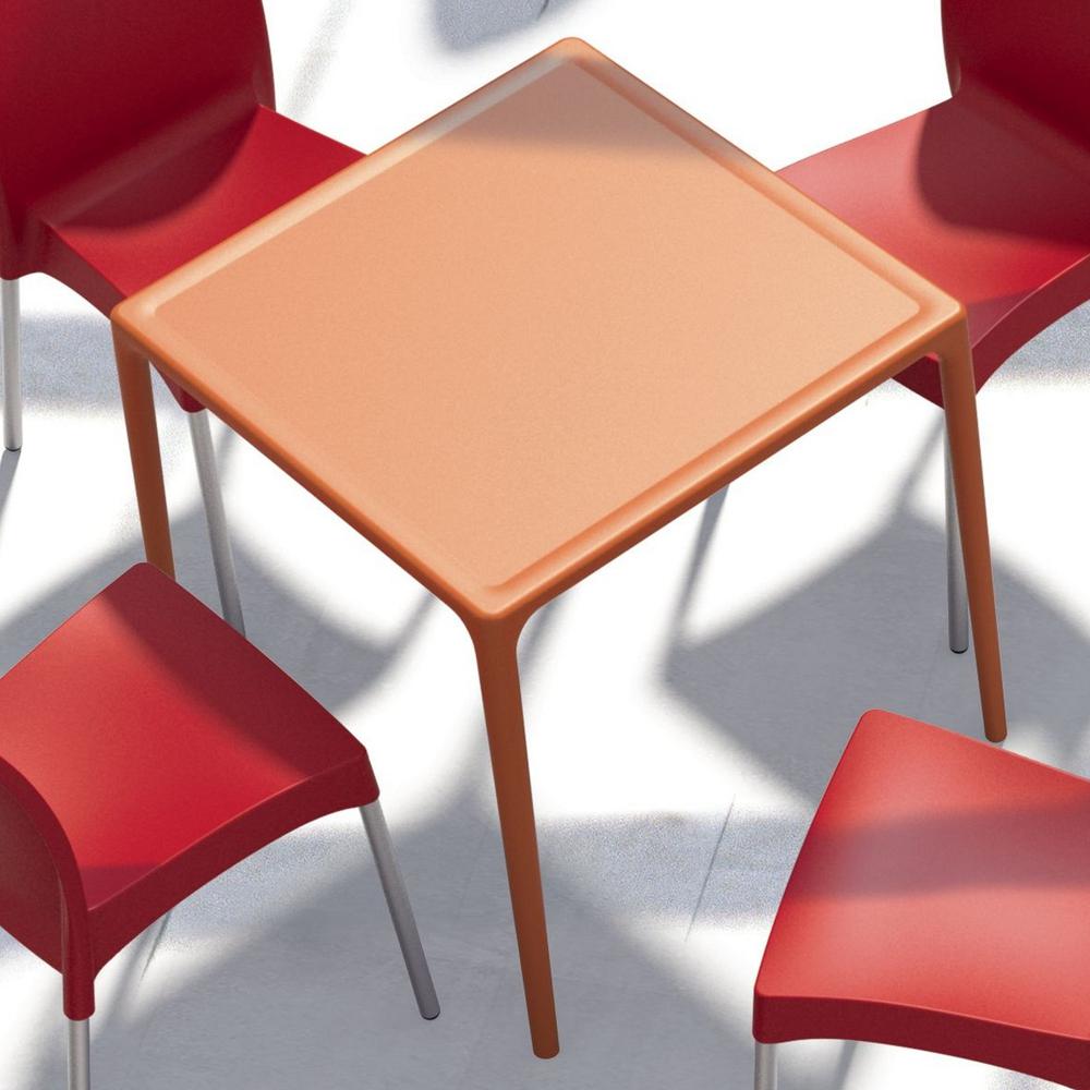 Mango Square Dining Table Orange 28 inch. Picture 2