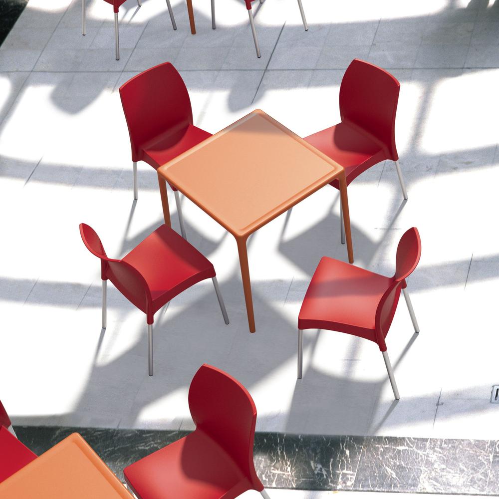 Mango Square Dining Table Orange 28 inch. Picture 3