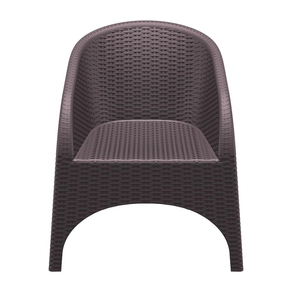 Aruba Resin Wickerlook Chair Brown, Set of 2. Picture 5