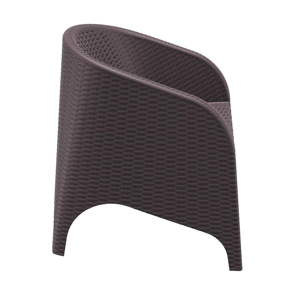 Aruba Resin Wickerlook Chair Brown, Set of 2. Picture 6