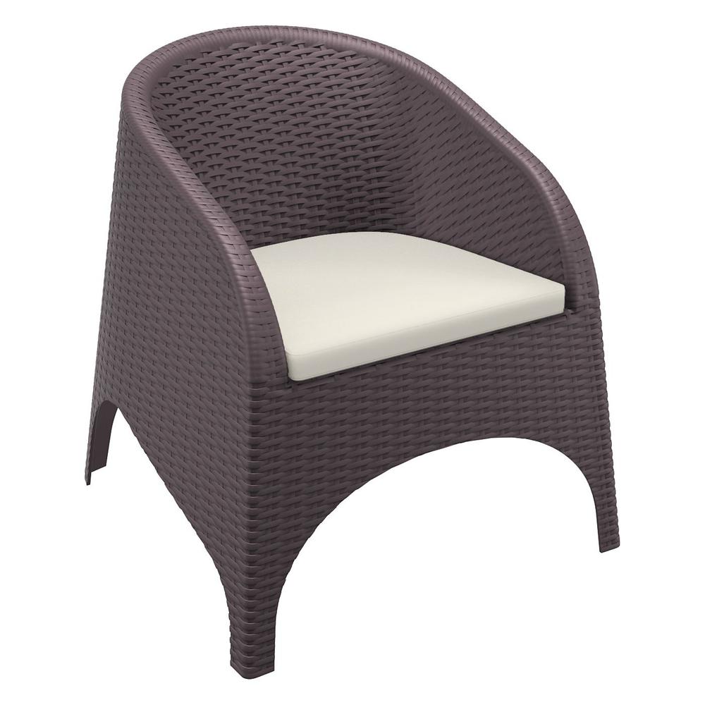 Aruba Resin Wickerlook Chair Brown, Set of 2. Picture 8
