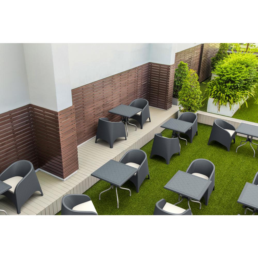 Aruba Resin Wickerlook Chair Dark Gray, Set of 2. Picture 9