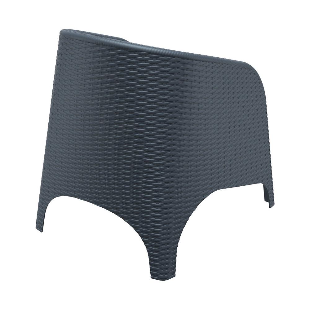 Aruba Resin Wickerlook Chair Dark Gray, Set of 2. Picture 4