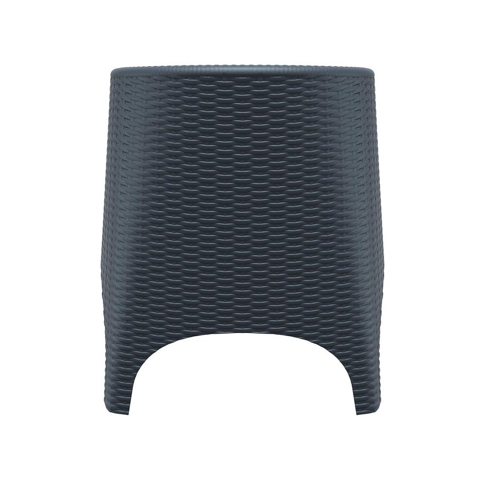 Aruba Resin Wickerlook Chair Dark Gray, Set of 2. Picture 5