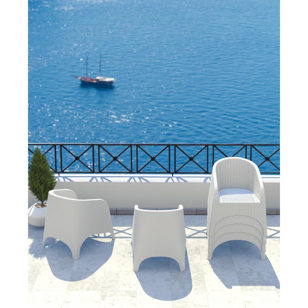 Aruba Resin Wickerlook Chair White, Set of 2. Picture 2