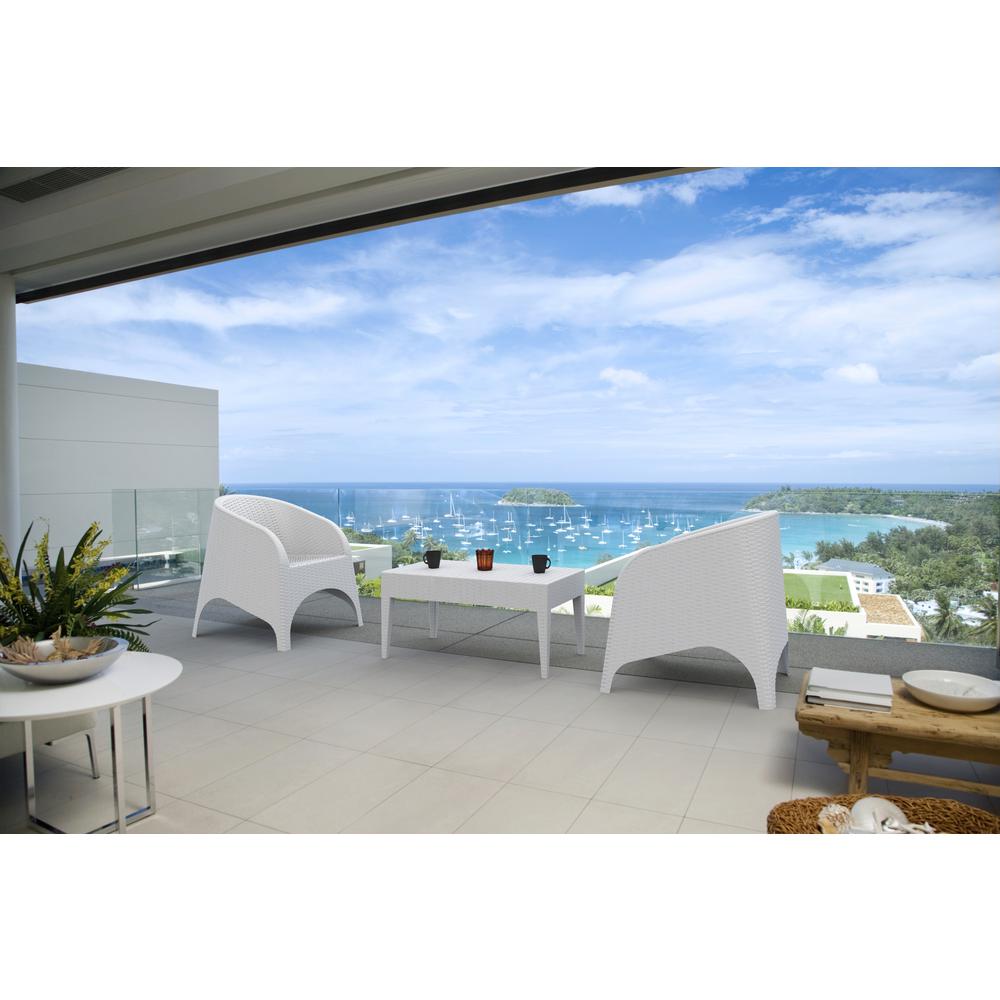 Aruba Resin Wickerlook Chair White, Set of 2. Picture 3