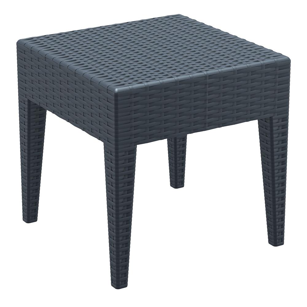 California Wickerlook Casual Seating set 3 Piece Dark Gray with Sunbrella Natural Cushion. Picture 3