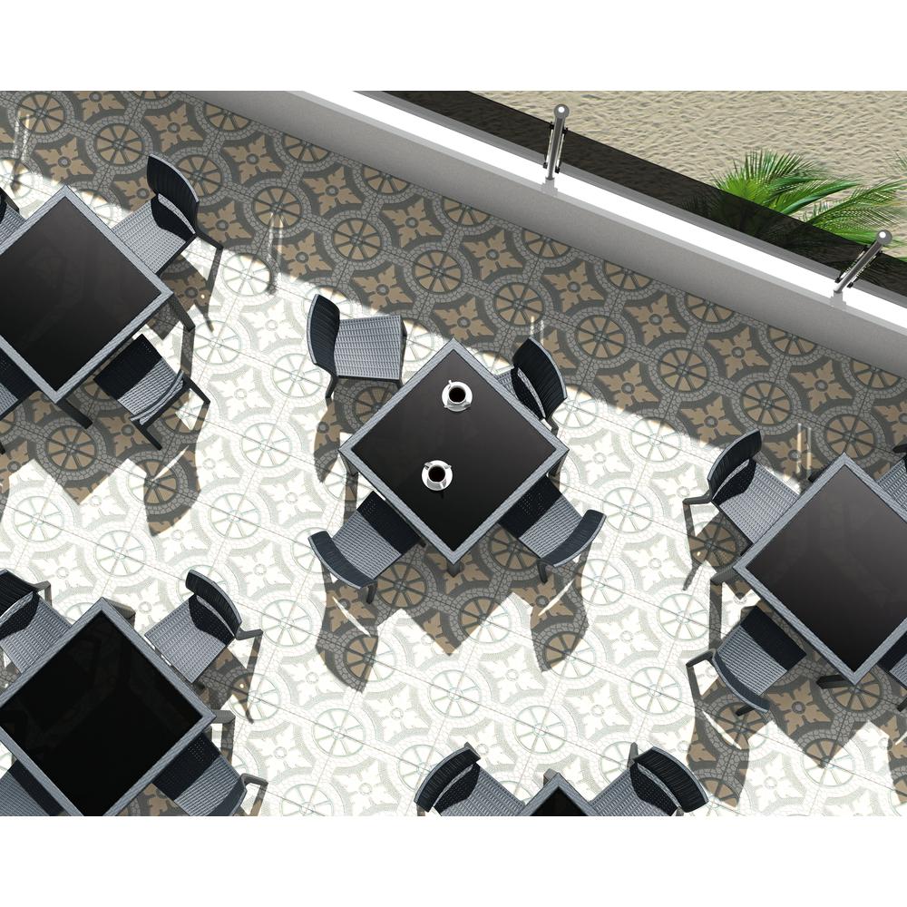 Florida Resin Wickerlook Dining Chair Dark Gray, Set of 2. Picture 3