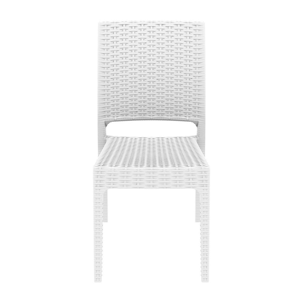 Florida Resin Wickerlook Dining Chair White, Set of 2. Picture 7