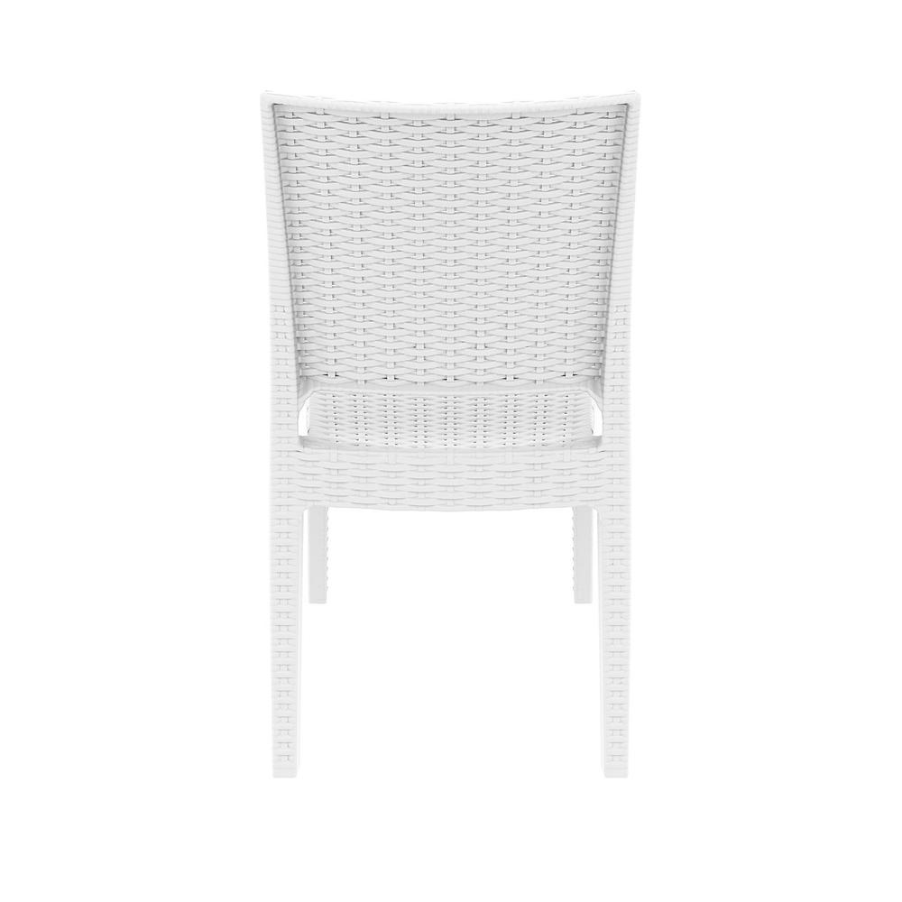 Florida Resin Wickerlook Dining Chair White, Set of 2. Picture 9
