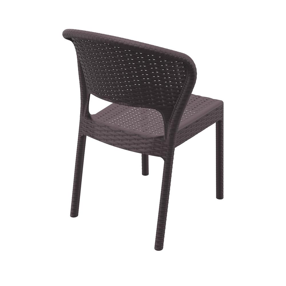 Daytona Resin Wickerlook Dining Chair Brown, Set of 2. Picture 9