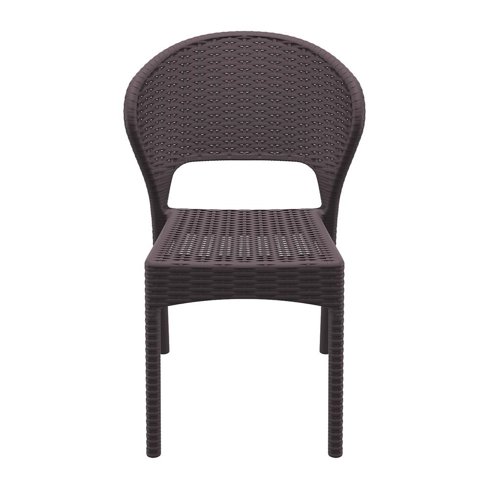 Daytona Resin Wickerlook Dining Chair Brown, Set of 2. Picture 10