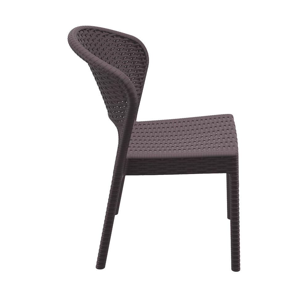 Daytona Resin Wickerlook Dining Chair Brown, Set of 2. Picture 11
