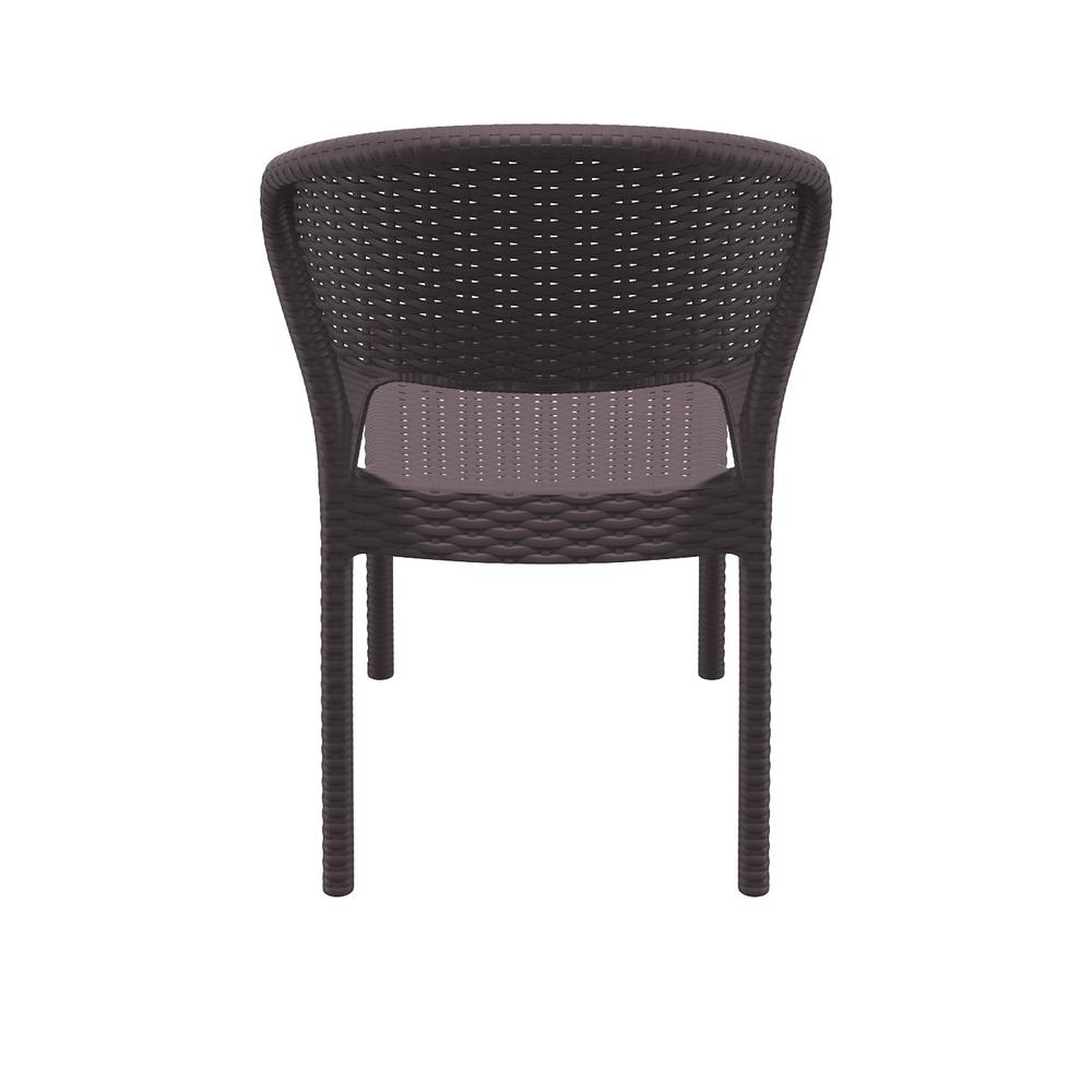 Daytona Resin Wickerlook Dining Chair Brown, Set of 2. Picture 12