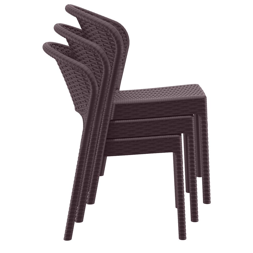 Daytona Resin Wickerlook Dining Chair Brown, Set of 2. Picture 13