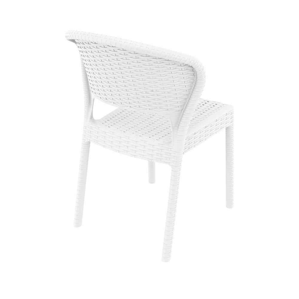 Daytona Resin Wickerlook Dining Chair White, Set of 2. Picture 5