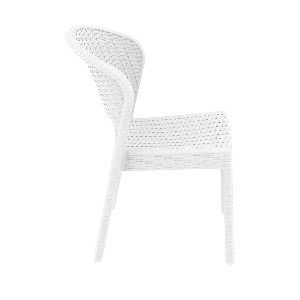 Daytona Resin Wickerlook Dining Chair White, Set of 2. Picture 7