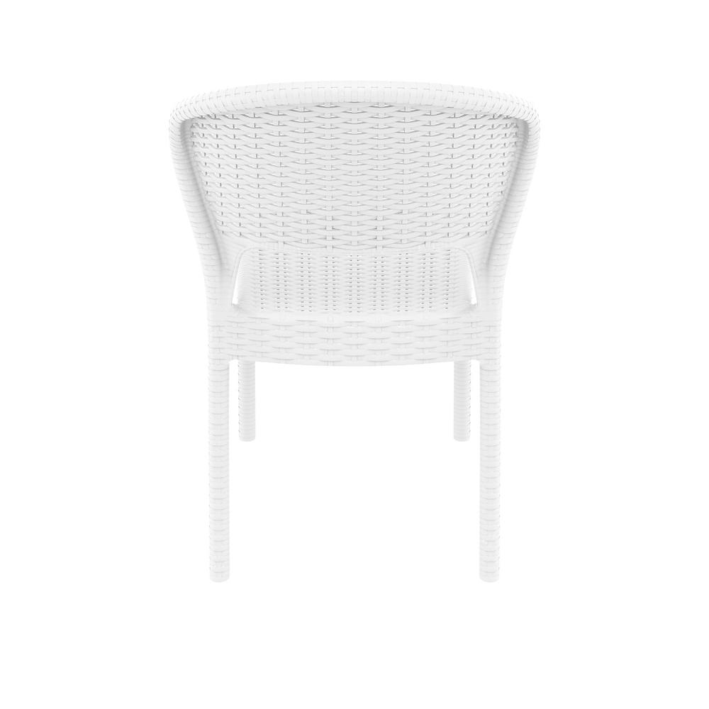 Daytona Resin Wickerlook Dining Chair White, Set of 2. Picture 8