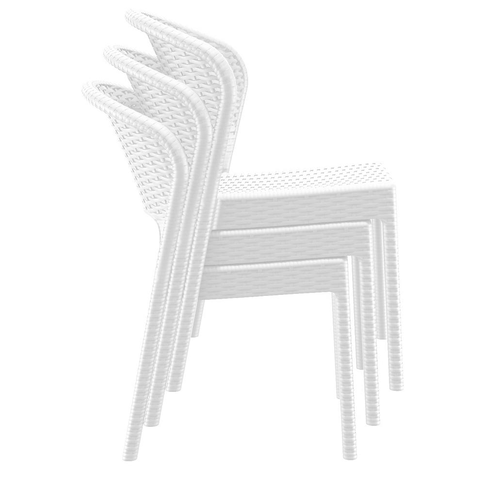 Daytona Resin Wickerlook Dining Chair White, Set of 2. Picture 9