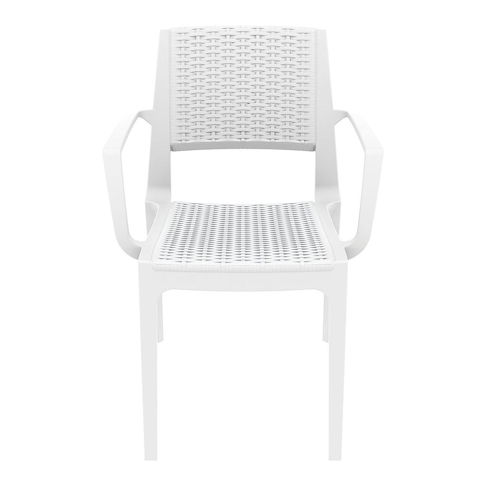 Capri Resin Dining Arm Chair White, Set of 2. Picture 3