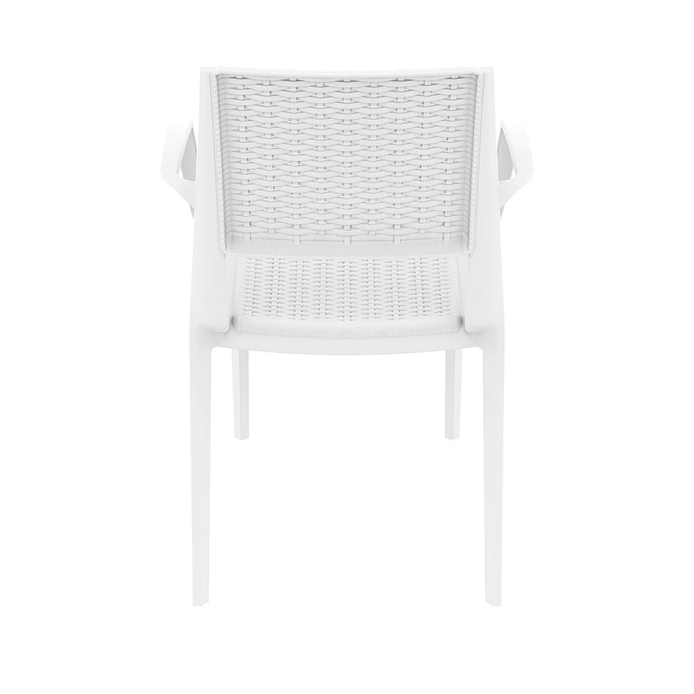 Capri Resin Dining Arm Chair White, Set of 2. Picture 5