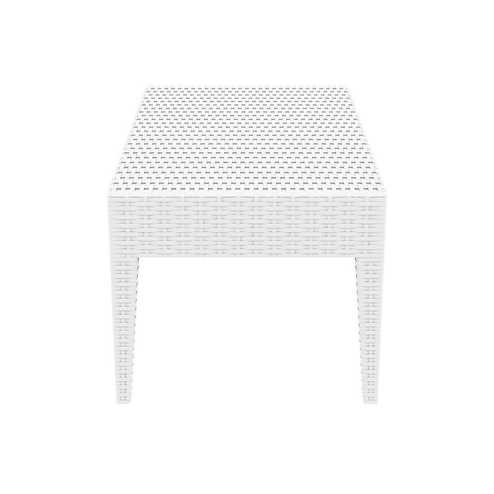 Miami Rectangle Resin Coffee Table White. Picture 4