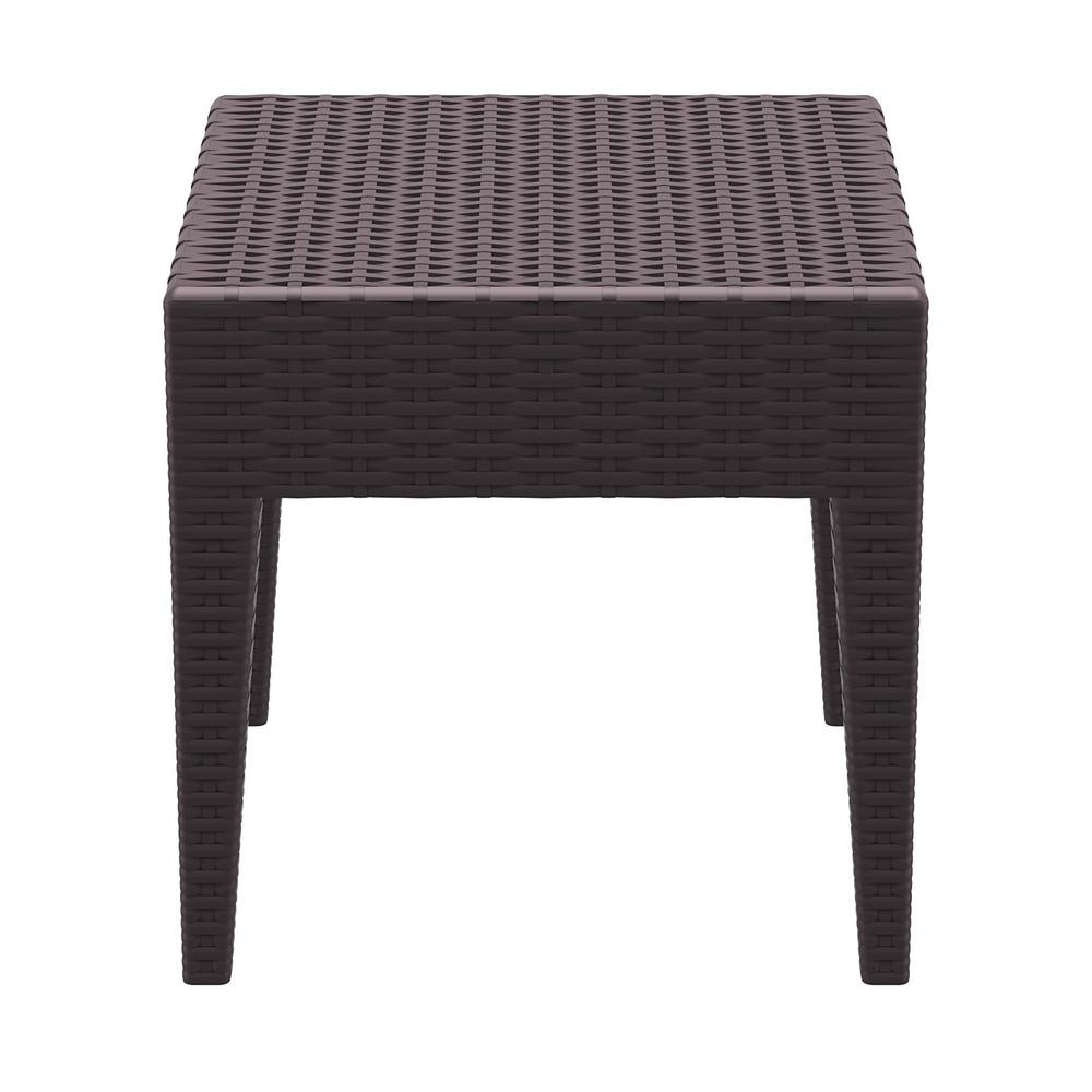 Miami Square Resin Side Table Brown. Picture 5