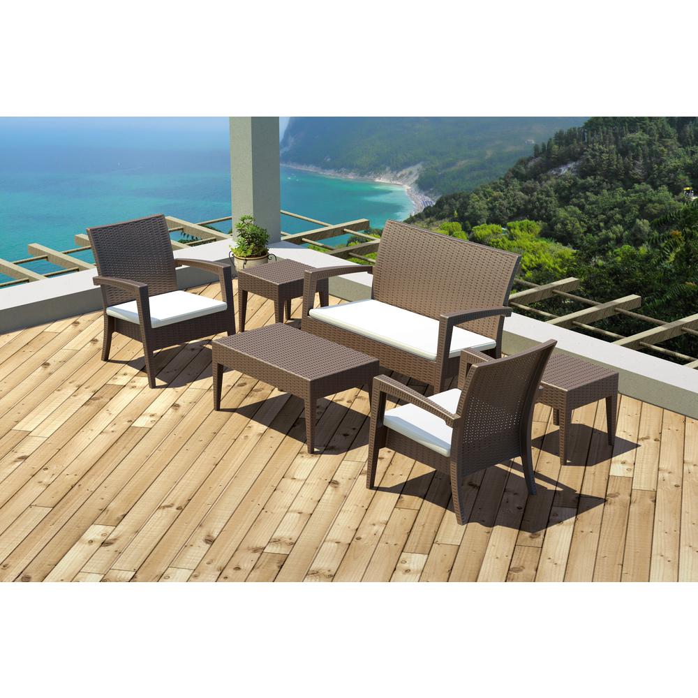 Miami Square Resin Side Table Brown. Picture 12