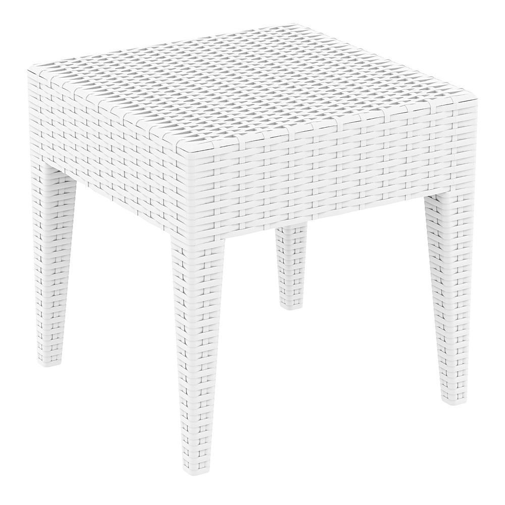 Square Resin Side Table, White, Belen Kox. Picture 1