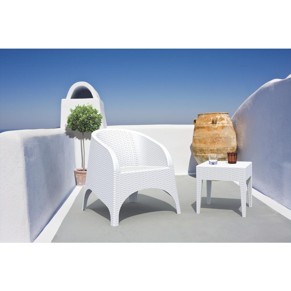 Square Resin Side Table, White, Belen Kox. Picture 4