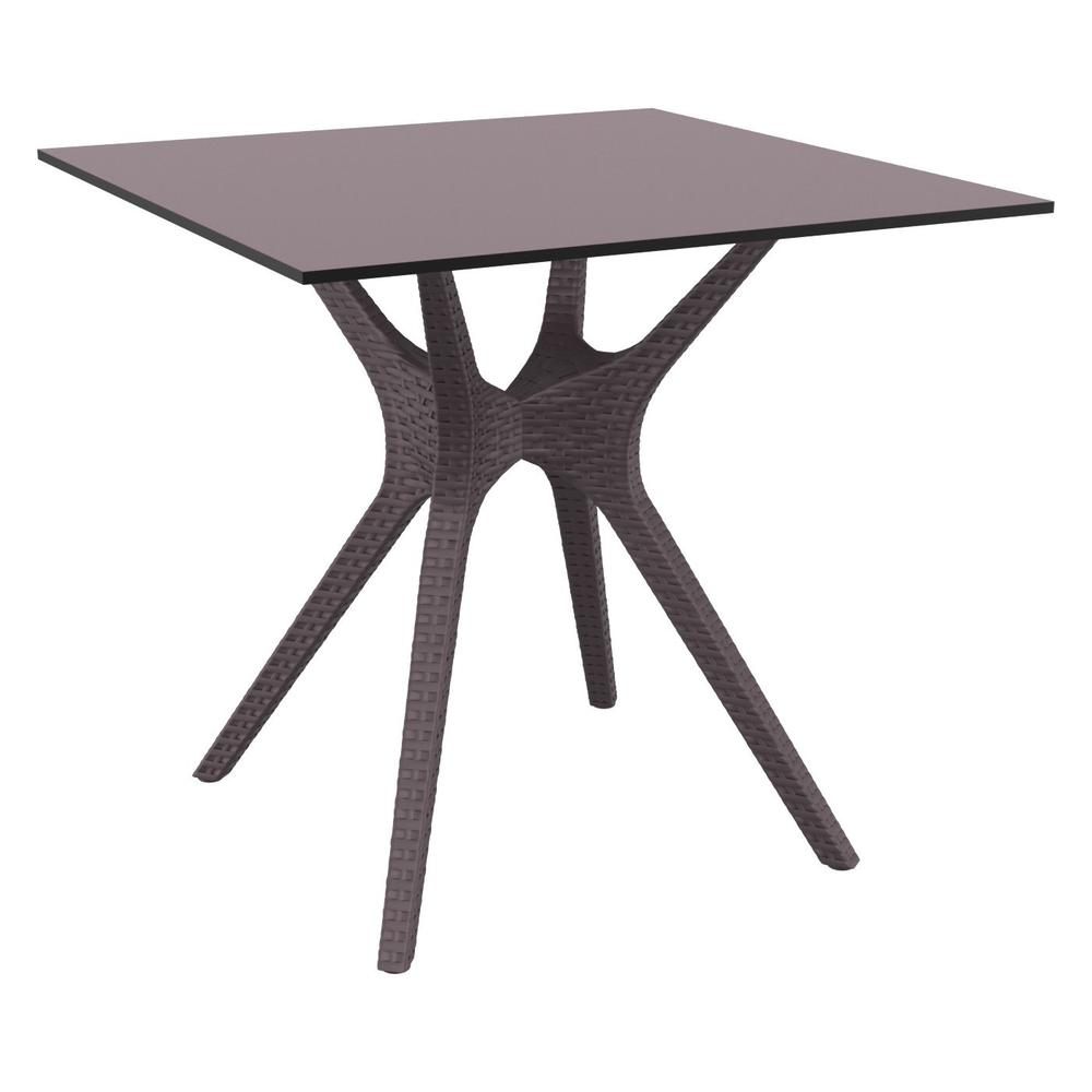 Ibiza Outdoor Dining Set 5 Piece Square Brown. Picture 3