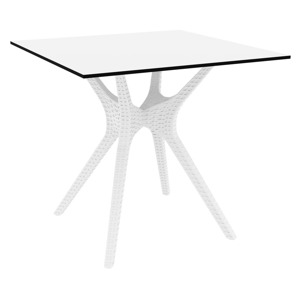 Ibiza Outdoor Dining Set 5 Piece Square White. Picture 3