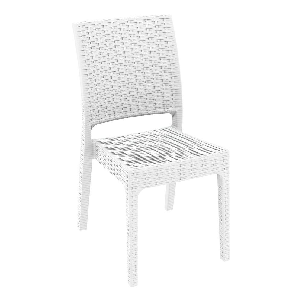 Ibiza Outdoor Dining Set 5 Piece Square White. Picture 4