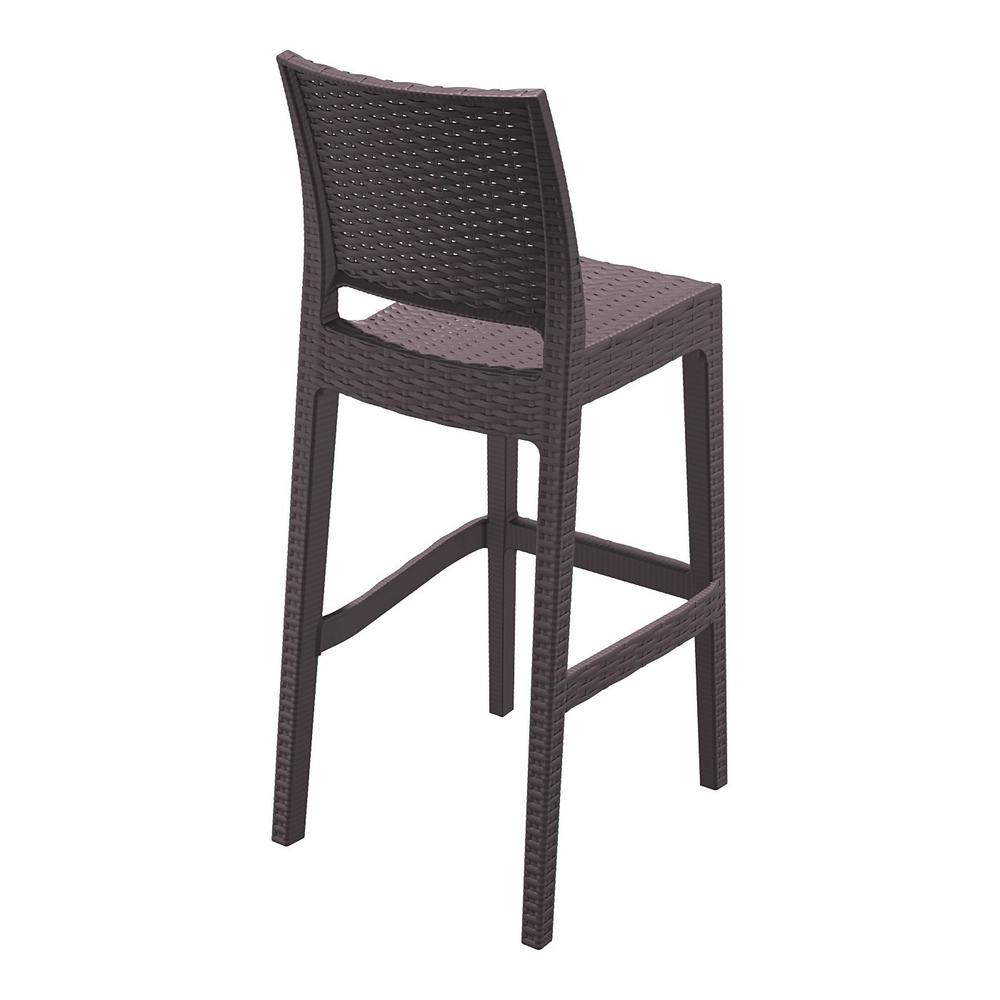 Jamaica Resin Wickerlook Bar Stool Brown, Set of 2. Picture 2