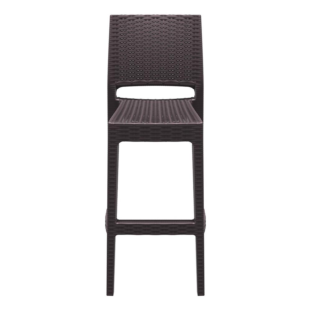 Jamaica Resin Wickerlook Bar Stool Brown, Set of 2. Picture 3