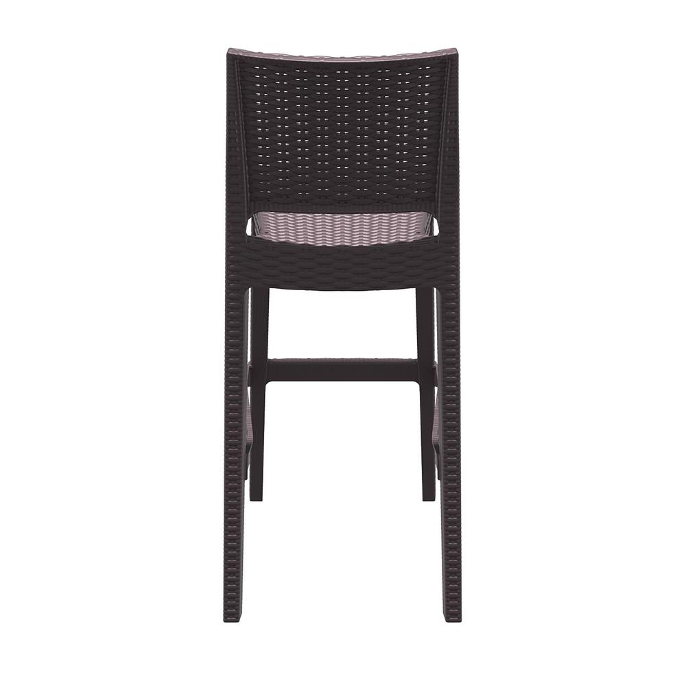 Jamaica Resin Wickerlook Bar Stool Brown, Set of 2. Picture 5