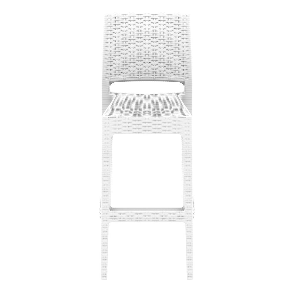 Jamaica Resin Wickerlook Bar Stool White, Set of 2. Picture 3