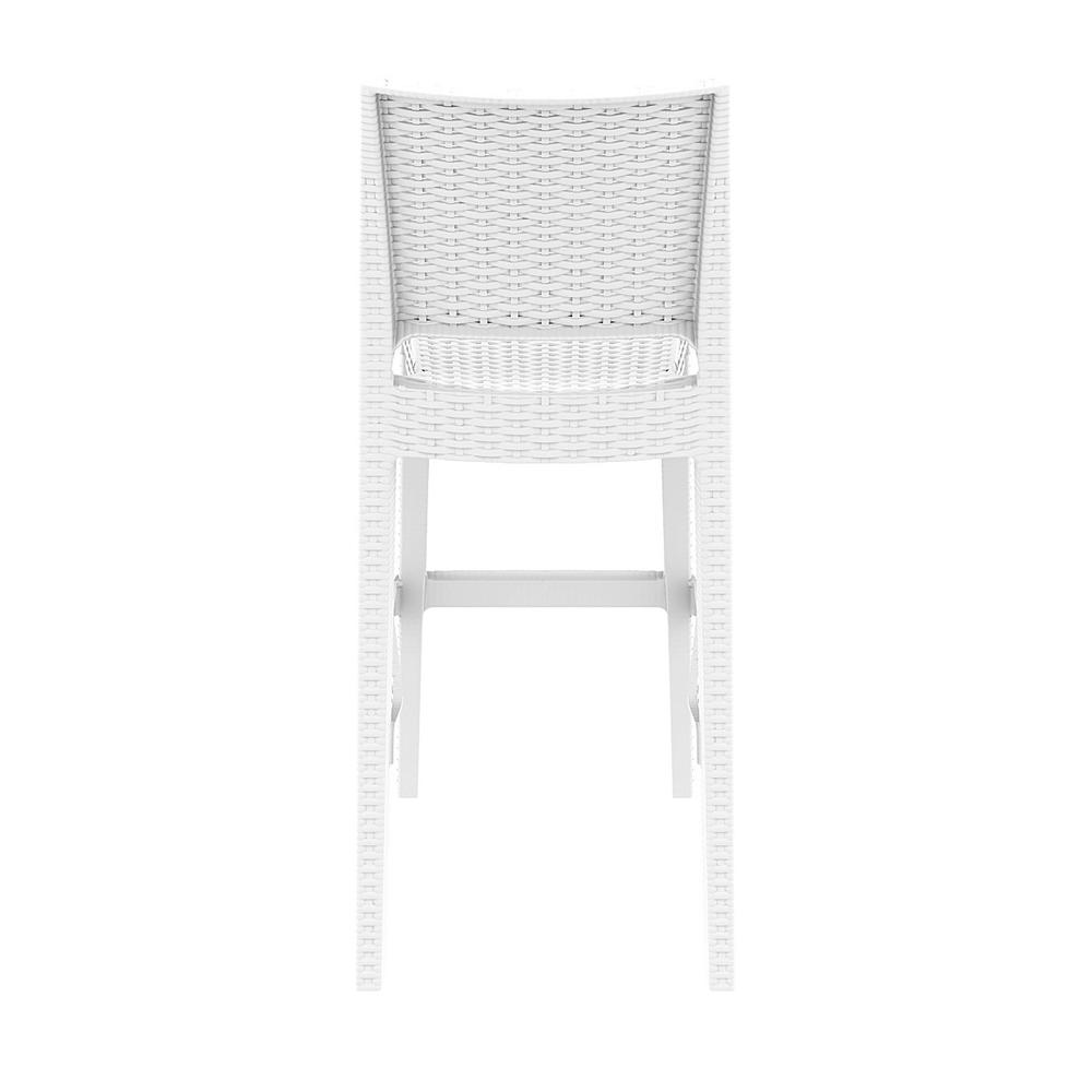Jamaica Resin Wickerlook Bar Stool White, Set of 2. Picture 5