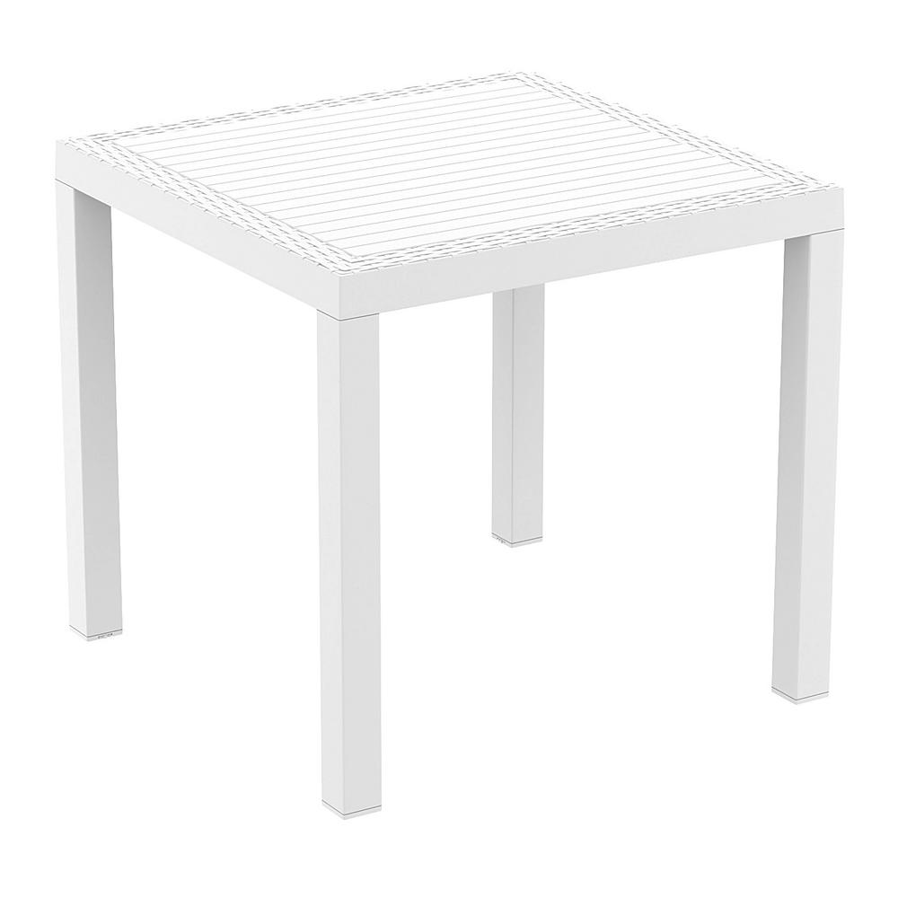 Orlando Wickerlook Square Dining Set 5 Piece White with Florida Side Chairs. Picture 3
