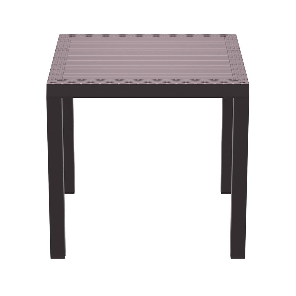 Resin Square Dining Table 31 inch, Brown, Belen Kox. Picture 2