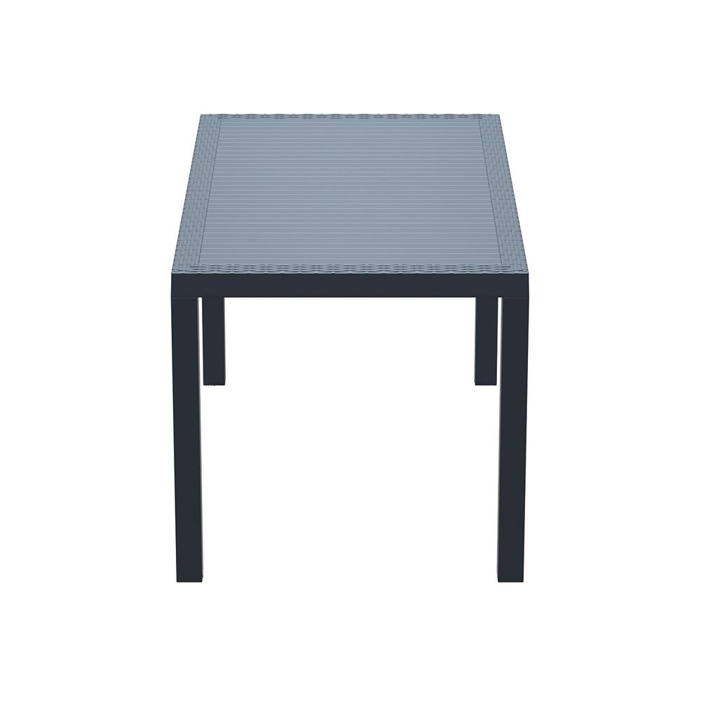 Orlando Wickerlook Rectangle Dining Table Dark Gray 55 inch. Picture 3