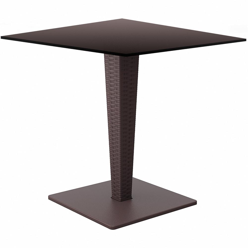 Riva HPL Top Square Table 24 inch Brown. Picture 1