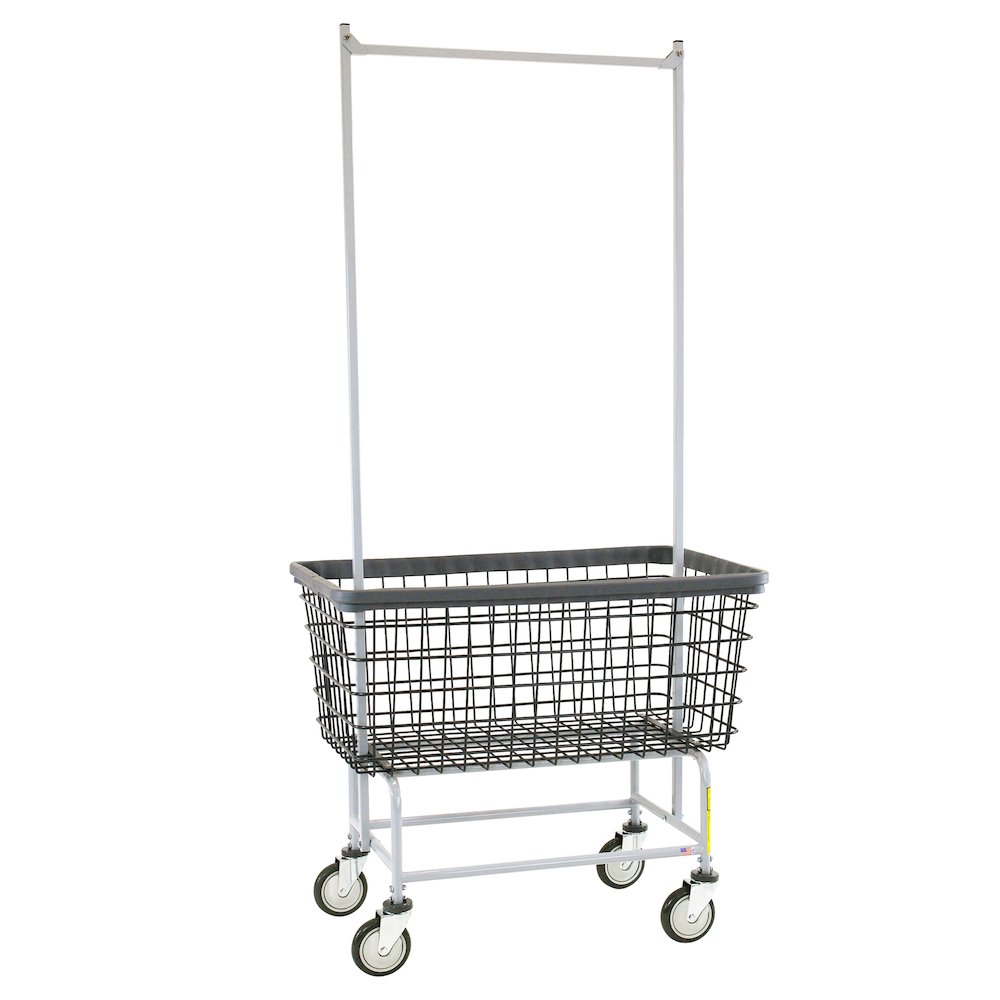 Wire Utility Cart with Double Pole Rack, 6 Bushel, Dura-Seven™ Anti-Rust Coating. Picture 1