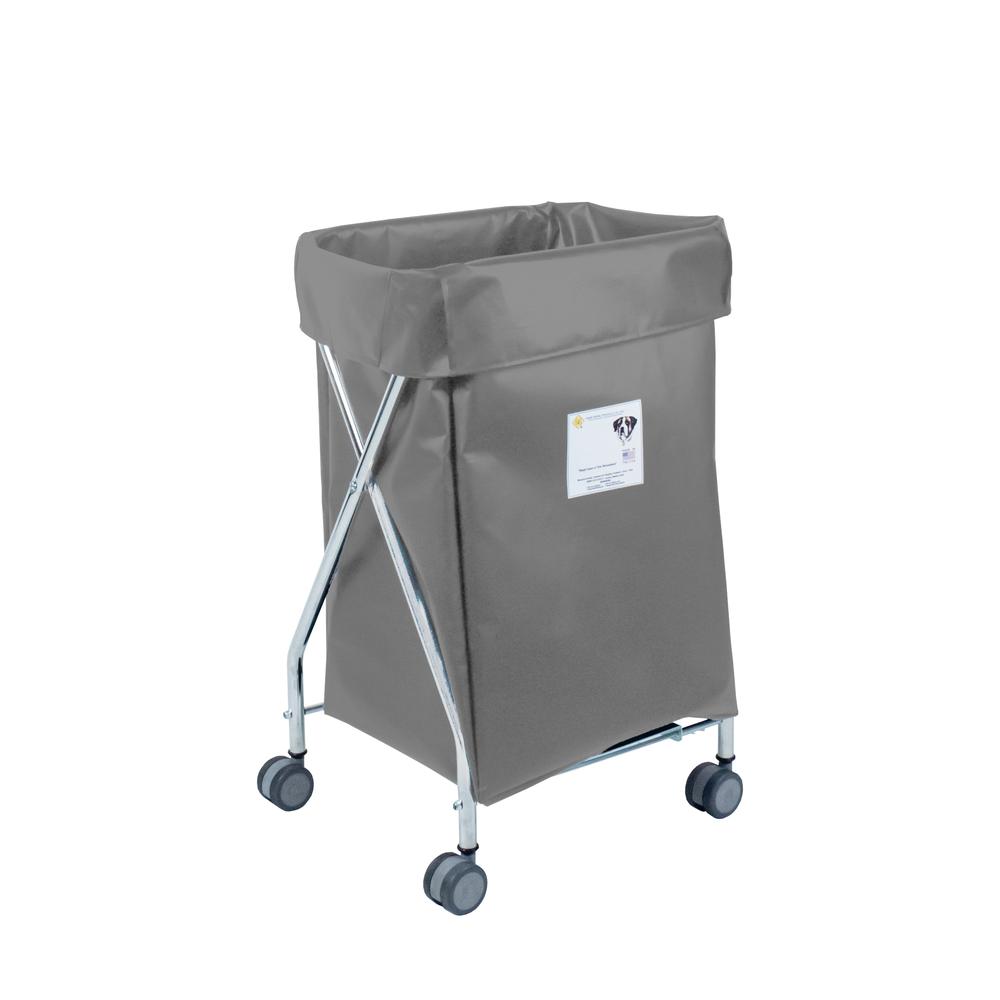 Narrow Collapsible Hamper with Gray Vinyl Bag, 5 Bushel Capacity. Picture 1