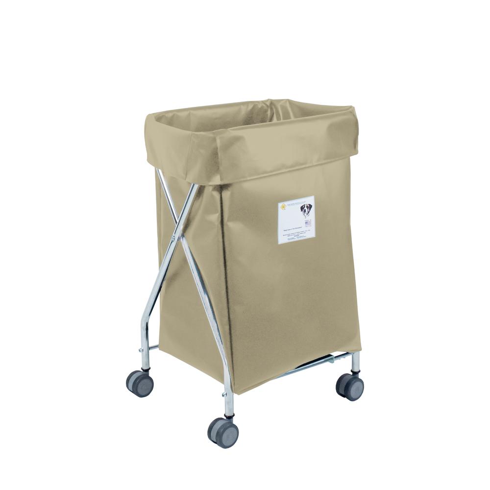 Narrow Collapsible Hamper with Beige Vinyl Bag, 5 Bushel Capacity. Picture 1