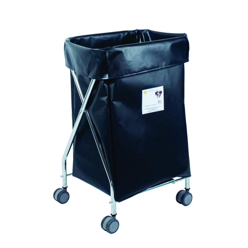 Narrow Collapsible Hamper with Black Vinyl Bag, 5 Bushel Capacity. Picture 1