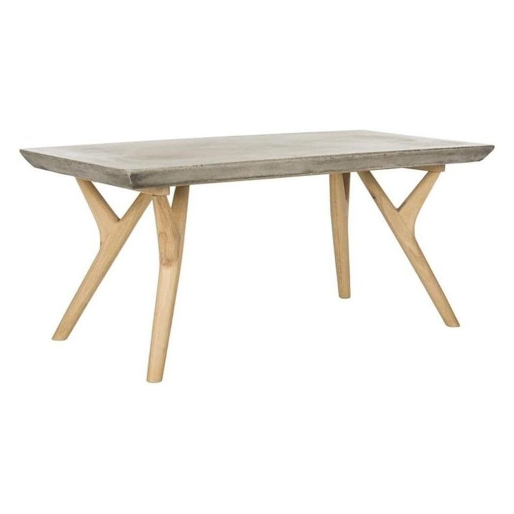 Pacey Indoor/Outdoor Modern Concrete 16.54-Inch H Coffee Table. Picture 1