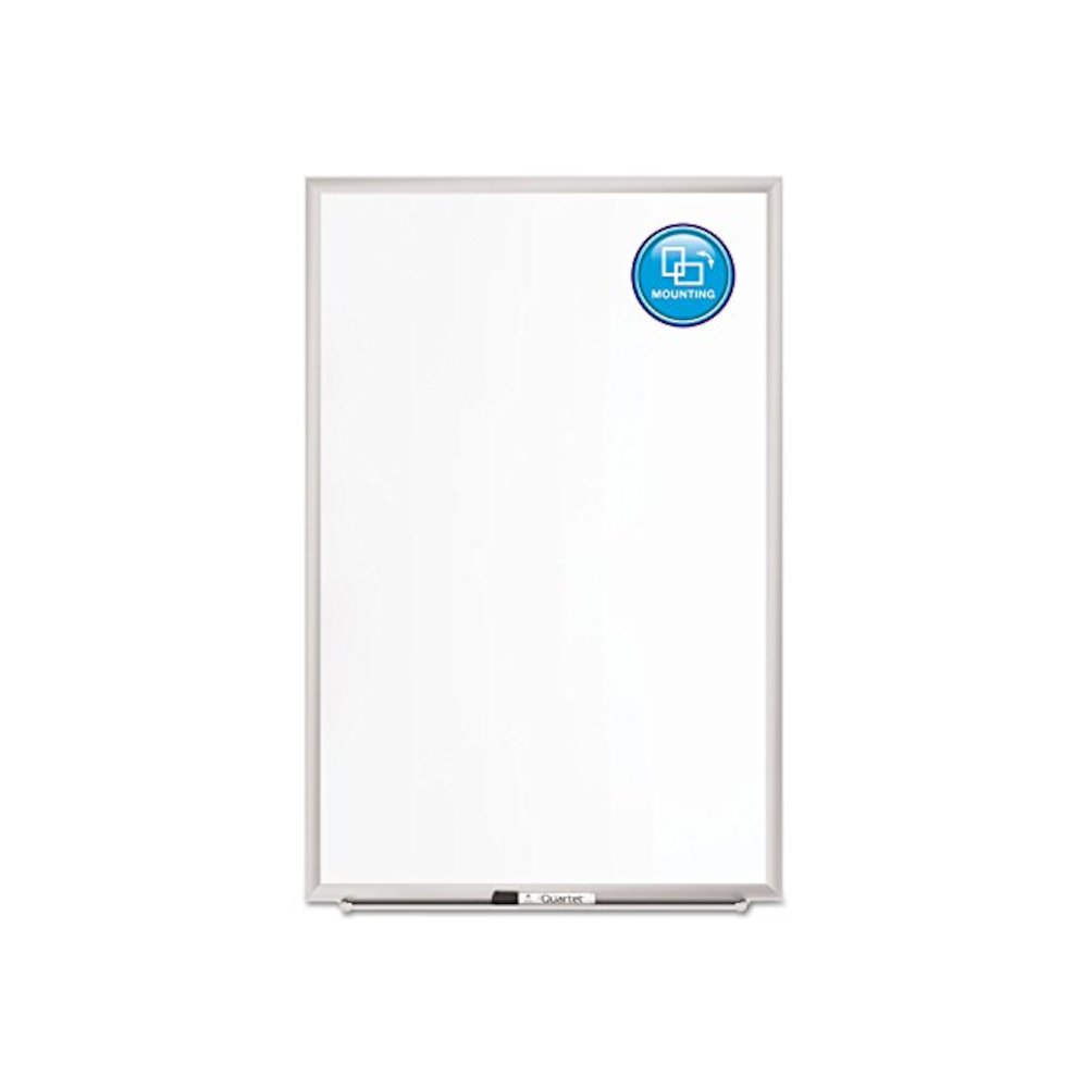 Quartet Classic Porcelain Whiteboard - 60" (5 ft) Width x 36" (3 ft) Height - White Porcelain Surface - Silver Aluminum Frame - Rectangle - Horizontal/Vertical - Magnetic - 1 Each - TAA Compliant. Picture 10