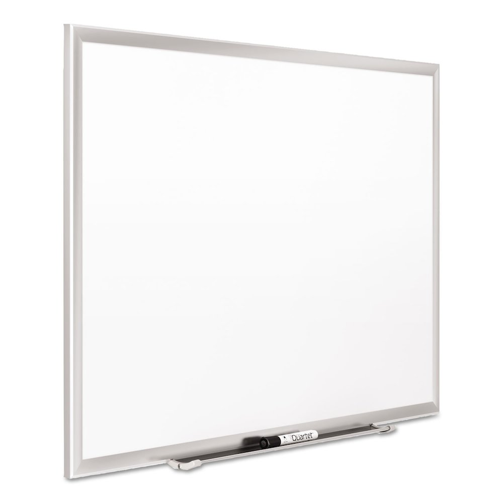 Quartet Classic Porcelain Whiteboard - 60" (5 ft) Width x 36" (3 ft) Height - White Porcelain Surface - Silver Aluminum Frame - Rectangle - Horizontal/Vertical - Magnetic - 1 Each - TAA Compliant. Picture 4
