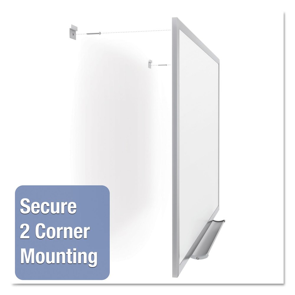 Quartet Classic Porcelain Whiteboard - 60" (5 ft) Width x 36" (3 ft) Height - White Porcelain Surface - Silver Aluminum Frame - Rectangle - Horizontal/Vertical - Magnetic - 1 Each - TAA Compliant. Picture 3